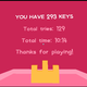That’s 44% of all the keys. Go, me!